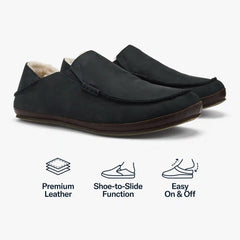 Moloā Slipper  -  Black / Dk Java